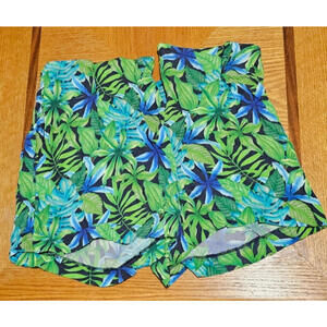 Naf Naf Blue Multicolor Floral  Shorts SZ 38 with matching Belt